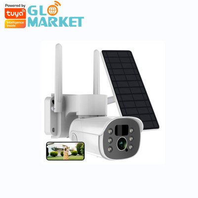 Batterie solaire PTZ Bullet Camera Tuya Smart PIR Motion WiFi 2MP CCTV Security IP Camera