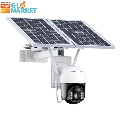 Caméra extérieure solaire de la surveillance PTZ de la caméra 20Watt de Wifi Tuya Smart avec les panneaux solaires