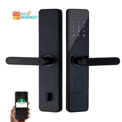 Glomarket Appartement à domicile Tuya Smart WiFi Verrouillage de porte numérique téléphone APP télécommande Sécurité d'empreinte digitale Verrouillage de porte intelligent