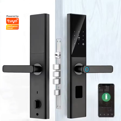 Glomarket Tuya Smart WiFi Code de verrouillage de porte numérique RFID Carte à puce Smartphone App Déverrouilleur d'empreintes digitales biométriques Verrouilleur intelligent