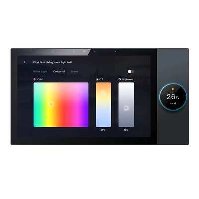 Glomarket Tuya 10 pouces Panneau de commande central avec musique 2 gang relais 2 voies haut-parleurs multi-fonctionnels Smart Home Produits