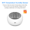 Télécommande intelligente d'intérieur de capteur d'humidité de la température de Tuya WIFI avec l'affichage d'affichage à cristaux liquides