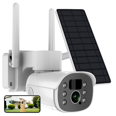Le contrôle bi-directionnel d'APPLI de l'interphone HD de voix PTZ de caméra solaire de Tuya extérieur imperméabilisent