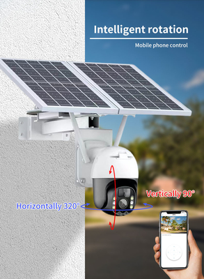 Caméra extérieure solaire de la surveillance PTZ de la caméra 20Watt de Wifi Tuya Smart avec les panneaux solaires