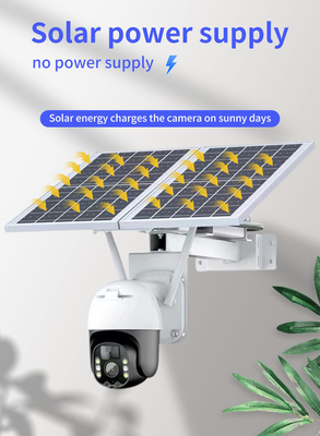 Caméra extérieure solaire de la surveillance PTZ de la caméra 20Watt de Wifi Tuya Smart avec les panneaux solaires