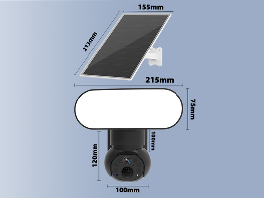Caméra audio de projecteur de Wifi 4G de caméra de manière solaire futée du degré de sécurité 3MP Motion Tracking Two