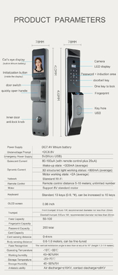 Glomarket Tuya Wifi reconnaissance faciale Smart Door Lock avec caméra