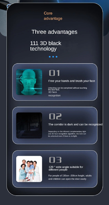 Glomarket Tuya Wifi reconnaissance faciale Smart Door Lock avec caméra