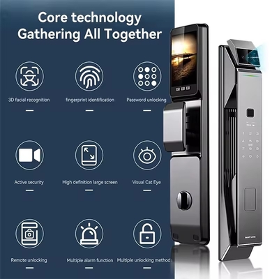 Glomarket Tuya Sécurité Fermeture entièrement automatique Smart Lock Fermeture à reconnaissance faciale 3D