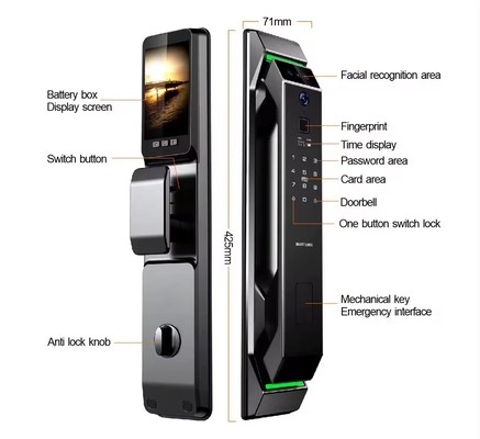 Glomarket reconnaissance faciale 3D empreinte digitale Tuya Wifi numérique Smart Lock