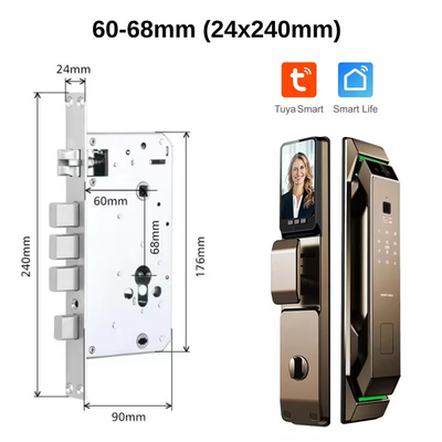 Glomarket reconnaissance faciale 3D empreinte digitale Tuya Wifi numérique Smart Lock