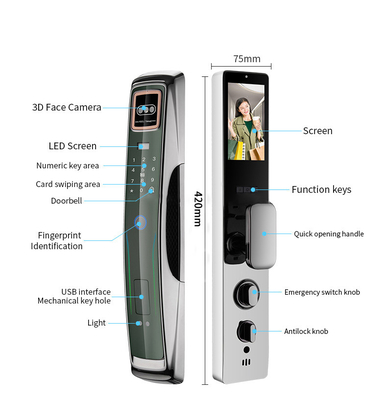 Récognition faciale 3D, verrouillage intelligent, gestion intelligente par l'application Usmart Go