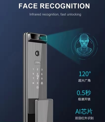 Glomarket Tuya Numérique Smart Lock Système biométrique entièrement automatique Sécurité d'empreintes digitales reconnaissance faciale 3D Mot de passe Fermeture de porte