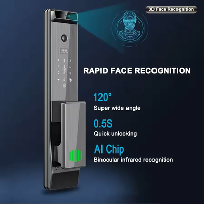 Glomarket Tuya Numérique Smart Lock Système biométrique entièrement automatique Sécurité d'empreintes digitales reconnaissance faciale 3D Mot de passe Fermeture de porte