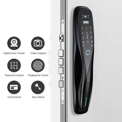 Glomarket 3D Face WIFI Smart Fermeture entièrement automatique Fermeture intelligente empreinte digitale APP Carte clé Déverrouiller Fermeture de porte intelligente avec caméra