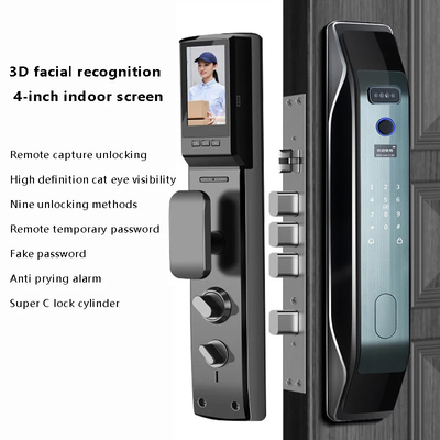 Glomarket Tuya Smart 3D Face App de verrouillage de porte entièrement automatique Déverrouillage à distance d'empreintes digitales Fermeture de porte intelligente pour la maison intelligente