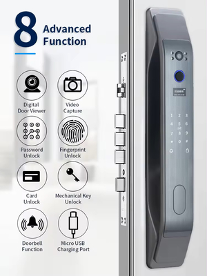 Glomarket Tuya Smart 3D Face App de verrouillage de porte entièrement automatique Déverrouillage à distance d'empreintes digitales Fermeture de porte intelligente pour la maison intelligente