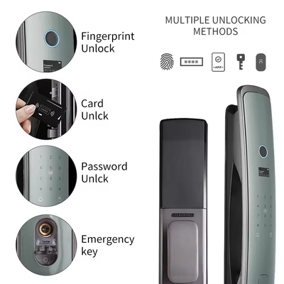 Glomarket Smart Tuya Fi Fermeture de porte automatique Alarme empreinte digitale Smart APP clé numérique mot de passe Sécurité verrouillage automatique