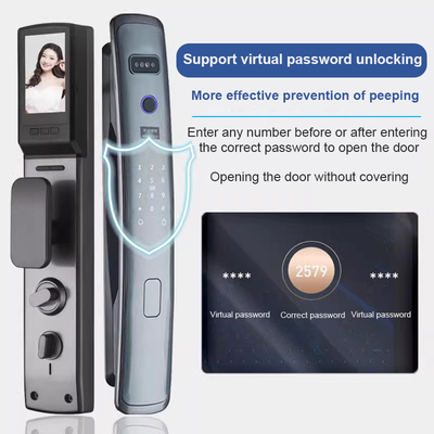 Glomarket Smart Tuya Fi Fermeture de porte automatique Alarme empreinte digitale Smart APP clé numérique mot de passe Sécurité verrouillage automatique