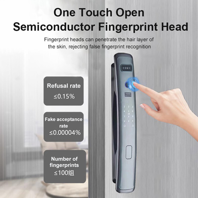 Glomarket Smart Tuya Fi Fermeture de porte automatique Alarme empreinte digitale Smart APP clé numérique mot de passe Sécurité verrouillage automatique
