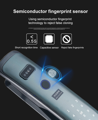 Glomarket Smart Tuya Fi Fermeture de porte automatique Alarme empreinte digitale Smart APP clé numérique mot de passe Sécurité verrouillage automatique