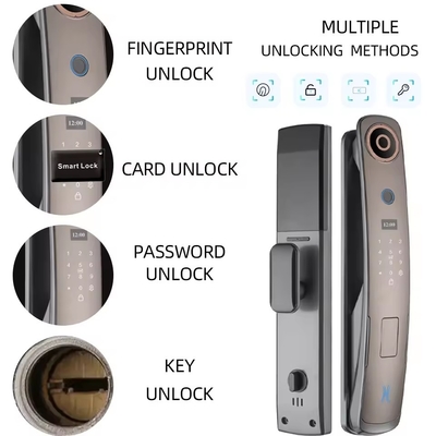 Glomarket 3d reconnaissance faciale Smart Door Lock avec caméra empreinte digitale serrures de sécurité entièrement automatiques