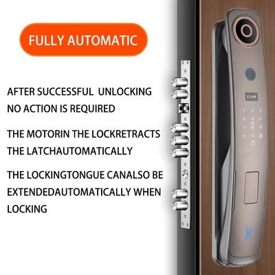 Glomarket 3d reconnaissance faciale Smart Door Lock avec caméra empreinte digitale serrures de sécurité entièrement automatiques