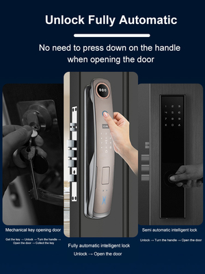 Glomarket 3d reconnaissance faciale Smart Door Lock avec caméra empreinte digitale serrures de sécurité entièrement automatiques