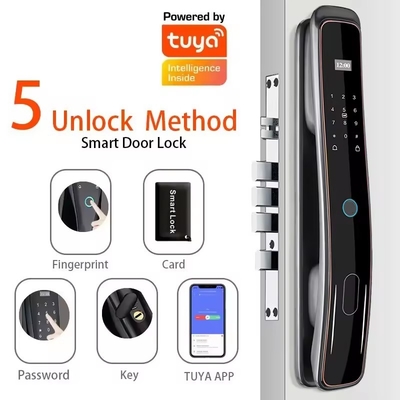 Glomarket Fermeture de porte entièrement automatique Tuya Wifi Fermeture de porte intelligente Contrôle de téléphone portable Frontière digitale Mot de passe Fermeture intelligente avec caméra