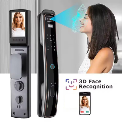 Glomarket Fermeture de porte entièrement automatique Tuya Wifi Fermeture de porte intelligente Contrôle de téléphone portable Frontière digitale Mot de passe Fermeture intelligente avec caméra