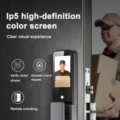 Glomarket 3d reconnaissance faciale Smart Door Lock Tuya En temps réel vidéo intercom Wifi Fermeture de porte intelligente avec empreinte de paume
