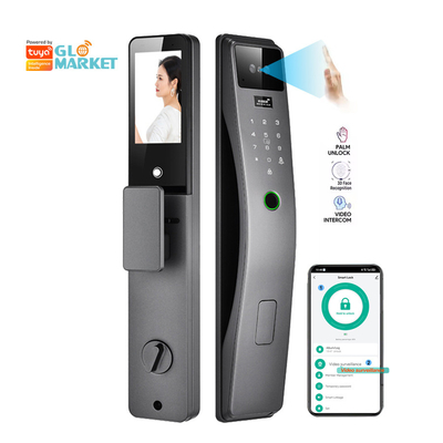 Glomarket 3d reconnaissance faciale Smart Door Lock Tuya En temps réel vidéo intercom Wifi Fermeture de porte intelligente avec empreinte de paume
