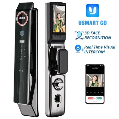Prix d'usine Glomarket App Wifi Fermeture de porte intelligente avec reconnaissance faciale Biométrique d'empreintes digitales Cerradura Prise en charge de la fonction d'interphone