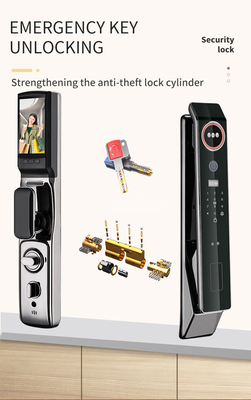 Prix d'usine Glomarket App Wifi Fermeture de porte intelligente avec reconnaissance faciale Biométrique d'empreintes digitales Cerradura Prise en charge de la fonction d'interphone