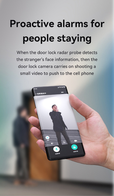 Glomarket Tuya Wifi Smart Lock Fermeture en aluminium porte en bois Reconnaissance faciale d'empreintes de paumes Biométrique empreinte digitale de doigts Fermeture intelligente