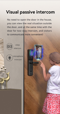 Glomarket Tuya Wifi Smart Lock Fermeture en aluminium porte en bois Reconnaissance faciale d'empreintes de paumes Biométrique empreinte digitale de doigts Fermeture intelligente