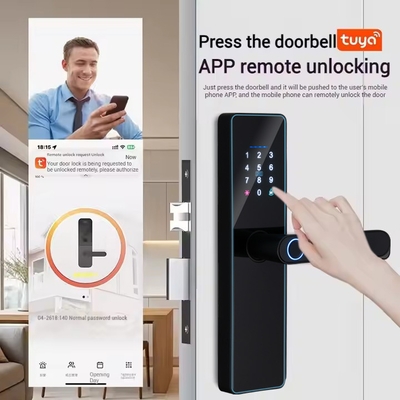 Glomarket Smart Cerradura Fechadura Numérique Tuya Ttlock Verrouillage carte RFID mot de passe empreinte digitale Verrouillage de porte intelligente