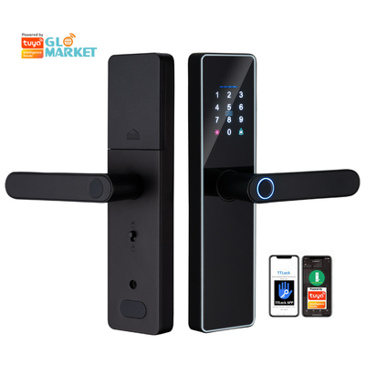 Glomarket Smart Cerradura Fechadura Numérique Tuya Ttlock Verrouillage carte RFID mot de passe empreinte digitale Verrouillage de porte intelligente