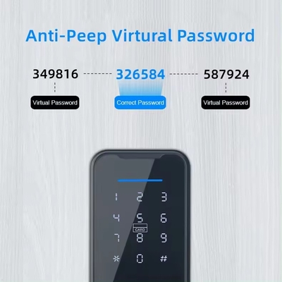 Glomarket Wifi Tuya Fermeture de porte intelligente d'aluminium empreinte digitale mot de passe carte clé déverrouillage Biométrique numérique Smart Lock