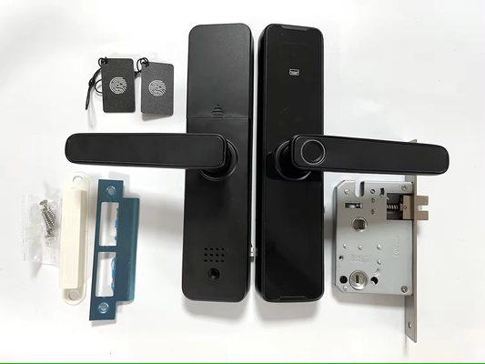 Glomarket Wifi Tuya Fermeture de porte intelligente d'aluminium empreinte digitale mot de passe carte clé déverrouillage Biométrique numérique Smart Lock