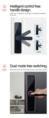 Glomarket Wifi Tuya Fermeture de porte intelligente d'aluminium empreinte digitale mot de passe carte clé déverrouillage Biométrique numérique Smart Lock