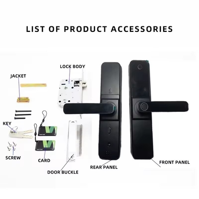 Glomarket Wifi Biométrique électronique Tuya App Remote Smart Lock Smart Empreinte digitale Fermeture de porte avec œil de chat