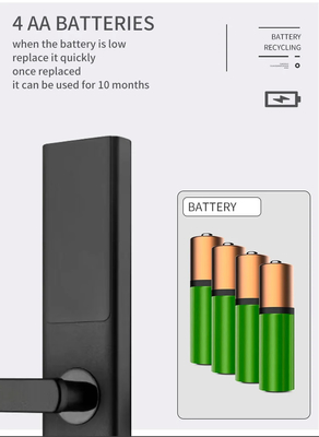 Glomarket Tuya Smart WiFi Code de verrouillage de porte numérique RFID Carte à puce Smartphone App Déverrouilleur d'empreintes digitales biométriques Verrouilleur intelligent