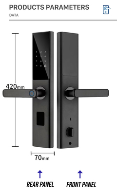 Glomarket Tuya Smart WiFi Code de verrouillage de porte numérique RFID Carte à puce Smartphone App Déverrouilleur d'empreintes digitales biométriques Verrouilleur intelligent