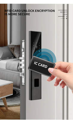 Glomarket Tuya Smart WiFi Code de verrouillage de porte numérique RFID Carte à puce Smartphone App Déverrouilleur d'empreintes digitales biométriques Verrouilleur intelligent