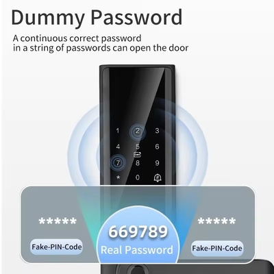 Glomarket Tuya Smart WiFi Code de verrouillage de porte numérique RFID Carte à puce Smartphone App Déverrouilleur d'empreintes digitales biométriques Verrouilleur intelligent