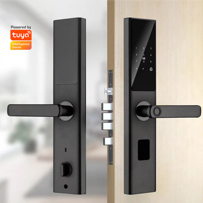 Glomarket Tuya Smart WiFi Code de verrouillage de porte numérique RFID Carte à puce Smartphone App Déverrouilleur d'empreintes digitales biométriques Verrouilleur intelligent