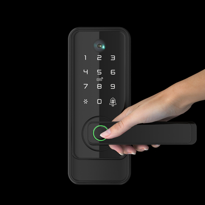 Glomarket Tuya Wifi verrouillage sans clé Serraduras Serrure électrique à poignée Verrouillage de porte avec clavier Verrouillage numérique par empreinte digitale