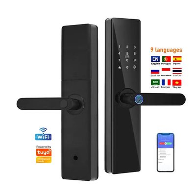 Glomarket Tuya TTlock empreinte digitale mot de passe Appartement Chambre à la maison Cerraduras Inteligentes Sécurité Smart Fermeture de porte en bois