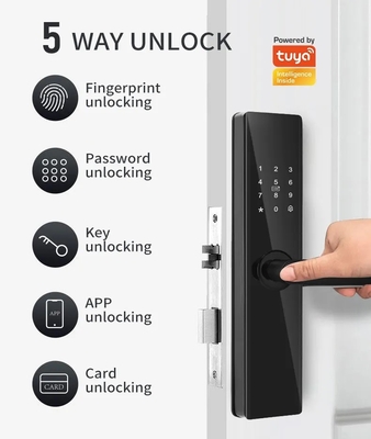 Glomarket Tuya TTlock empreinte digitale mot de passe Appartement Chambre à la maison Cerraduras Inteligentes Sécurité Smart Fermeture de porte en bois